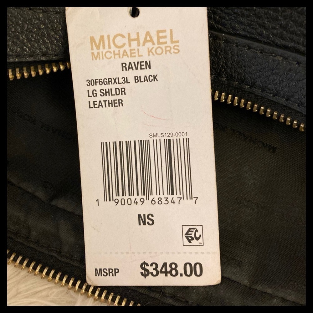 MICHAEL KORS Brooklyn Large Hobo Shoulder Bag Black Leather - Picture 8 of 9